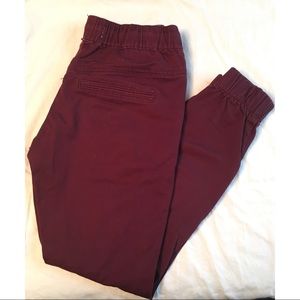 Bullhead Maroon Ankle Joggers